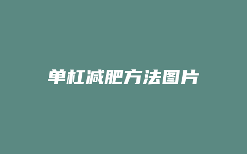 单杠减肥方法图片